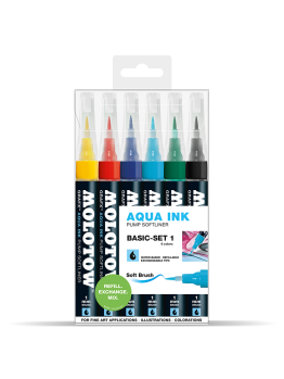 Molotow GRAFX Aqua Ink Softliner (6 Markers - basic set 1)